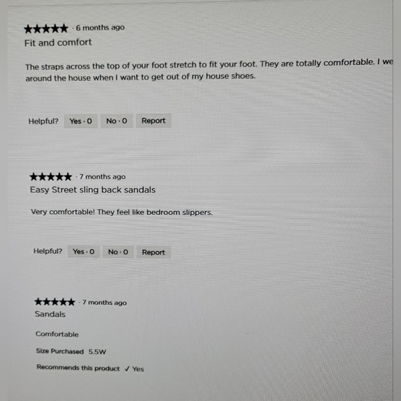 NWOB EASY STREET MAGGIE Women's Slingback Sandals WHITE GORE  6.5 MEDIUM - Picture 5 of 14